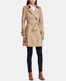 Lauren Ralph Lauren Belted Water Resistant Trench Coat  Created for Macy s   Reviews - Coats - Women - Macy s at Macys